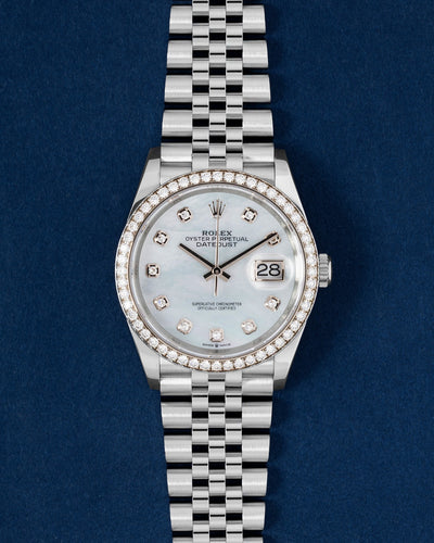 Mother Of Pearl Rolex Datejust 36 126284RBR | Grand Caliber Watches