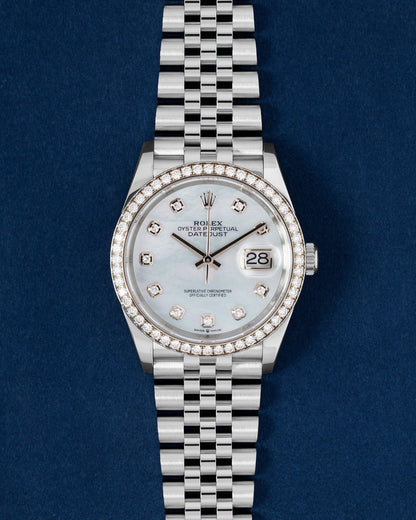 Mother Of Pearl Rolex Datejust 36 126284RBR | Grand Caliber Watches