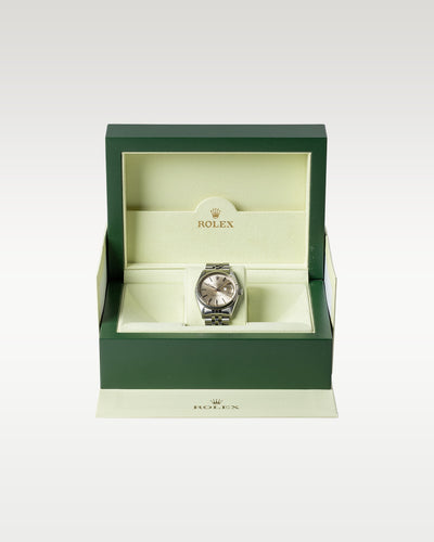 silver stick dial Rolex Datejust 36 16014 | Grand Caliber Watches