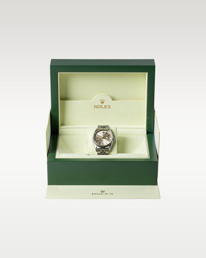 silver stick dial Rolex Datejust 36 16014 | Grand Caliber Watches