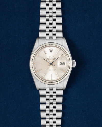 silver stick dial Rolex Datejust 36 16014 | Grand Caliber Watches