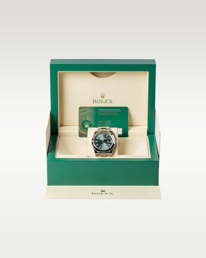 Mint Green Rolex Datejust 126300 | Grand Caliber 41mm Watches Dallas