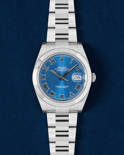 blue Roman dial Rolex Datejust 126300 | Grand Caliber 41mm Mens Watches Dallas