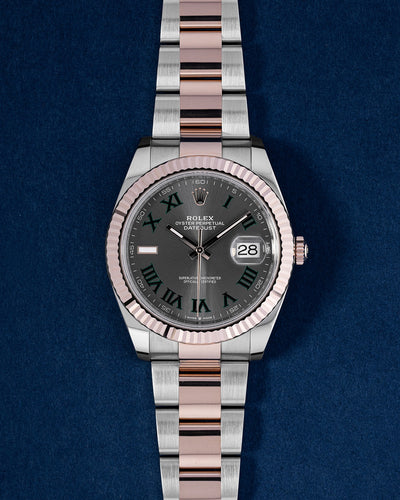 Two Tone Wimbledon Rolex Datejust 41 126331 | Grand Caliber Dallas