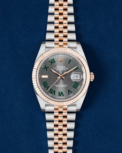 Two Tone Wimbledon Rolex Datejust 41 126331 | Grand Caliber Watches Dallas