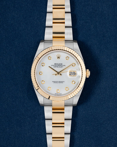 Mother of Pearl Diamond Two Tone Rolex Datejust 41 126333 | Grand Caliber