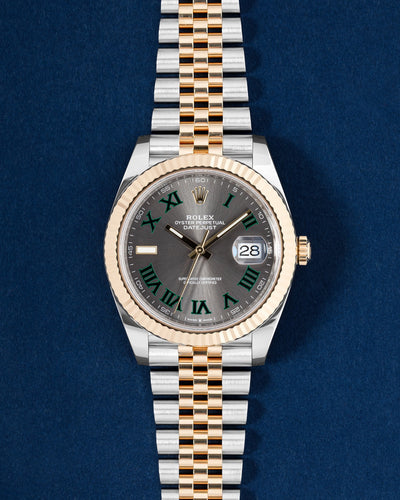 Two Tone Wimbledon Rolex Datejust 41 126333 | Grand Caliber Texas