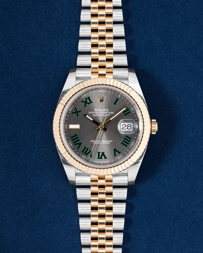 Two Tone Wimbledon Rolex Datejust 41 126333 | Grand Caliber Texas