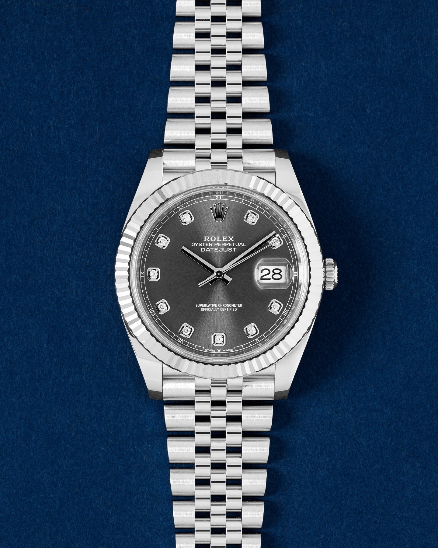 Slate Diamond dial Rolex Datejust 41 126334 | Grand Caliber Watches Dallas