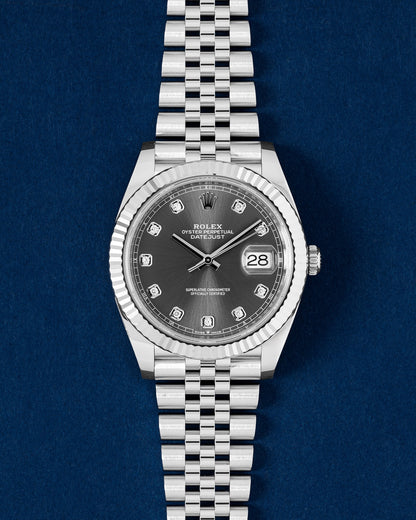 Slate Diamond dial Rolex Datejust 41 126334 | Grand Caliber Watches Dallas