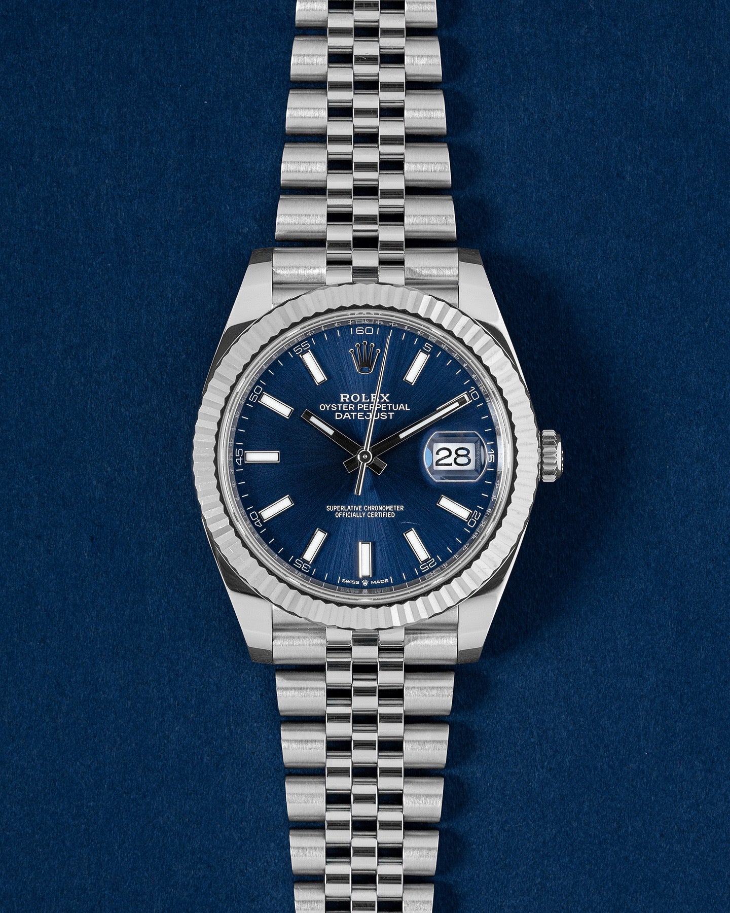 Blue Index Rolex Datejust 41 126334 | Grand Caliber Watches for Men