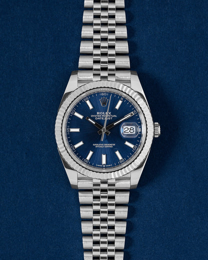 Blue Index Rolex Datejust 41 126334 | Grand Caliber Watches for Men