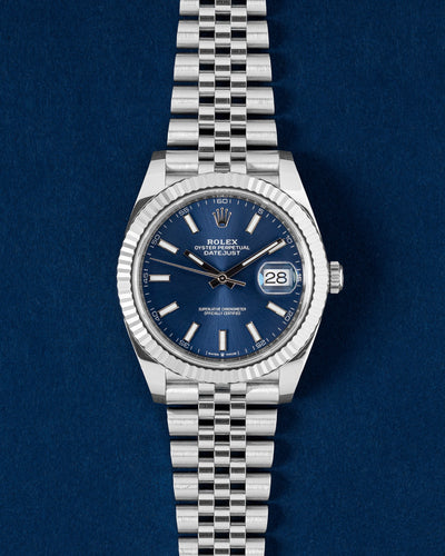 blue dial Rolex Datejust 41 126334 | Grand Caliber Watches Texas