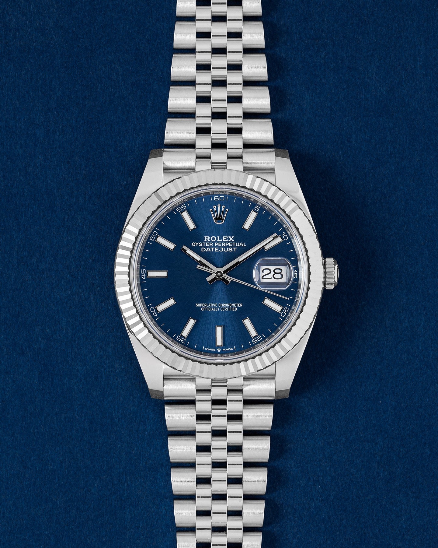 blue index dial Rolex Datejust 41 126334 | Grand Caliber Watches Dallas