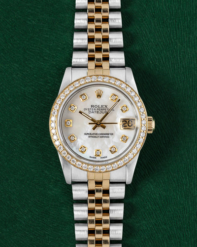 AM MOP & Diamond Rolex Datejust 68273 | Grand Caliber Watches
