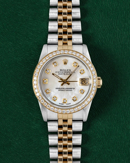 AM MOP & Diamond Rolex Datejust 68273 | Grand Caliber Watches
