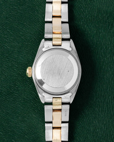 Two Tone Yellow Gold Blue Dial Rolex Datejust 69173 Watch | Grand Caliber