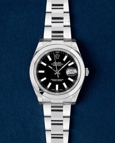 black dial Rolex Datejust II 116300 | Grand Caliber Watches