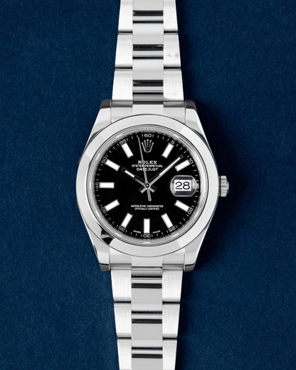black dial Rolex Datejust II 116300 | Grand Caliber Watches