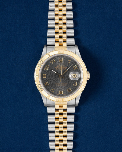 Black Jubilee dial Rolex Datejust Turn-O-Graph 16263 | Grand Caliber Watches