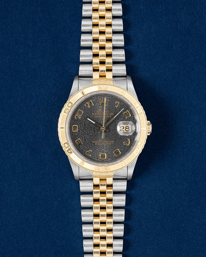 Black Jubilee dial Rolex Datejust Turn-O-Graph 16263 | Grand Caliber Watches