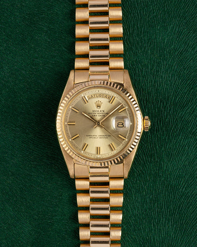 Rolex Day-Date Champagne "Wide Boy" Presidential 1803