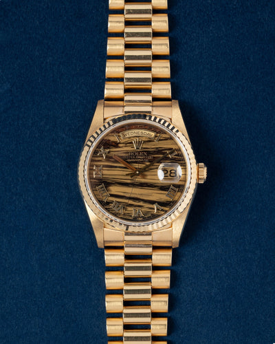Obsidian Stone Gold Rolex Day-Date 18238 | Vintage Watches at Grand Caliber