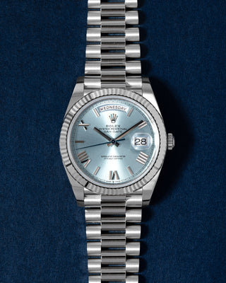 40mm Platinum Rolex Day Date 228236 Watch at Grand Caliber Dallas