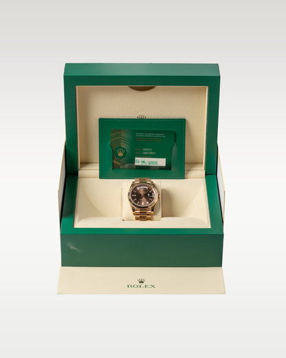 Chocolate Diamond Rolex Day-Date 40 228235 | Grand Caliber Dallas, TX
