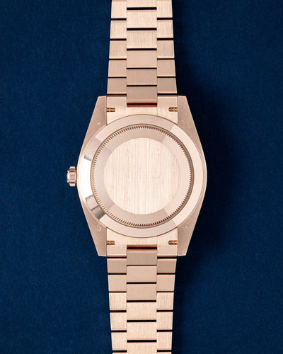 Rose Gold Rolex Day-Date 40 228235 Olive Green Dial | Grand Caliber Watches