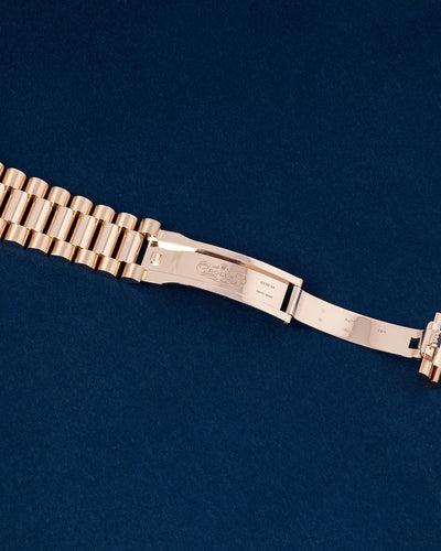 Rose Gold Rolex Day-Date 40 228235 Olive Green Dial | Grand Caliber Watches