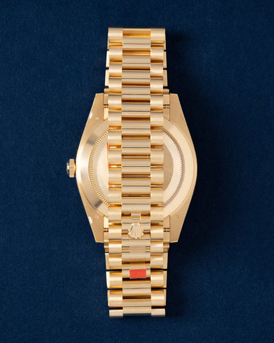 Green Roman dial Rolex Day-Date 40 228238 | Grand Caliber Watches