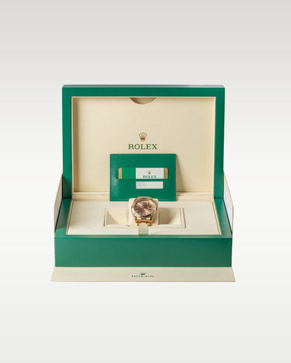 Rose Gold Sundust diamond dialRolex Day-Date II 218235 | Grand Caliber