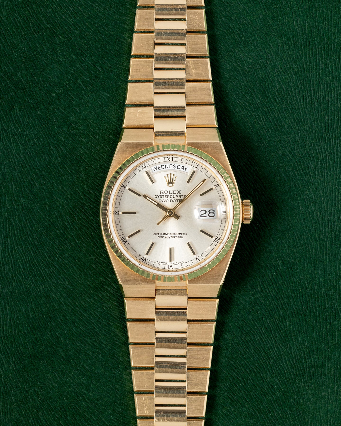 Yellow Gold Rolex Day Date Oysterquartz 19018 Vintage Watch | Grand Caliber