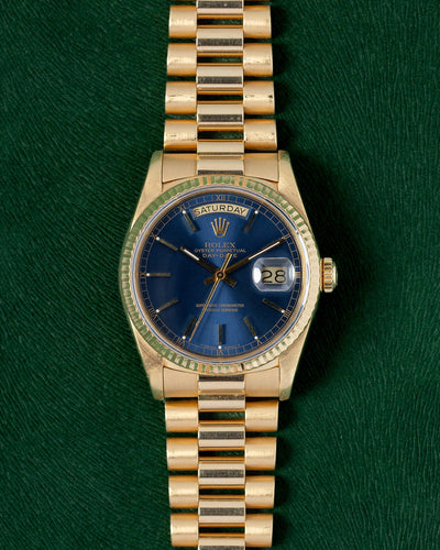 Blue Rolex Day-Date 18238 | Grand Caliber Dallas, Texas
