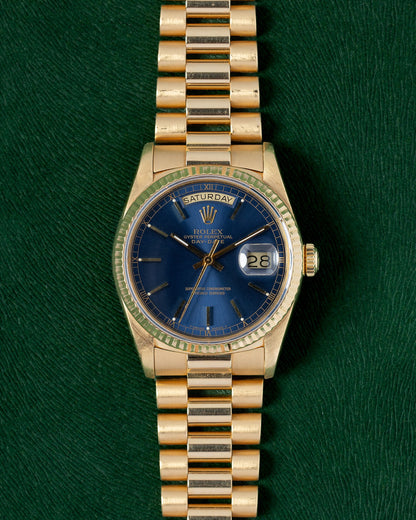 Blue Rolex Day-Date 18238 | Grand Caliber Dallas, Texas