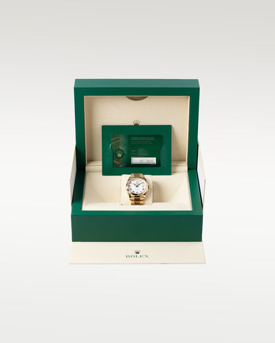 White Roman Rolex Day Date 128238 | Grand Caliber DFW Texas