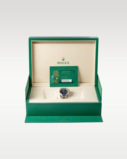 Platinum Blue Ombré Rolex Day Date 228236 | Grand Caliber Watches