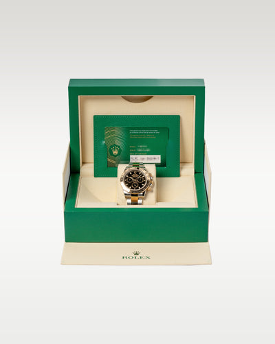 40mm Black Dial Two Tone Yellow Gold Rolex Daytona 116503 Watch in Dallas