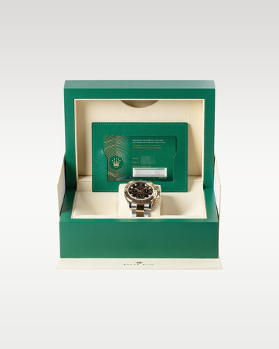 black dial two tone Rolex Daytona 116503 | grand caliber watches texas