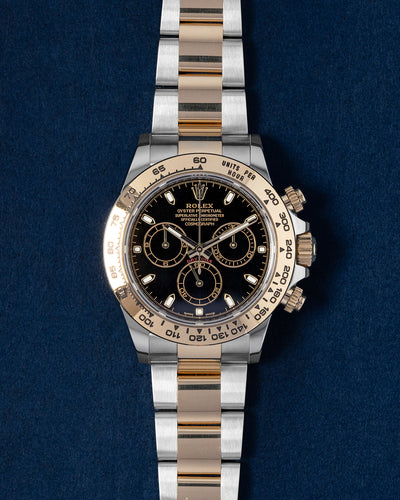 40mm Black Dial Two Tone Yellow Gold Rolex Daytona 116503 Watch in Dallas