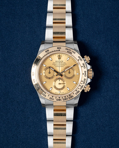 2022 Two Tone Rolex Daytona 116503 Champagne Dial Watch | Grand Caliber Dallas