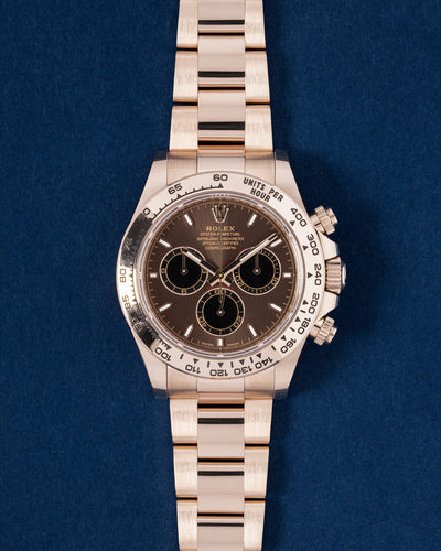 Rose Gold Rolex Daytona Chocolate dial 126505 | Grand Caliber Watches