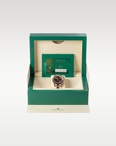 Rose Gold Rolex Daytona Chocolate dial 126505 | Grand Caliber Watches