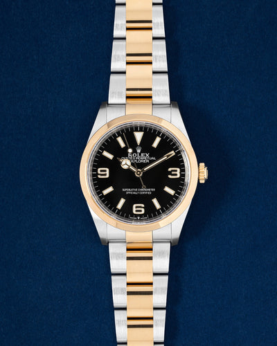two tone black dial Rolex Explorer 124273 | Grand Caliber mens watches