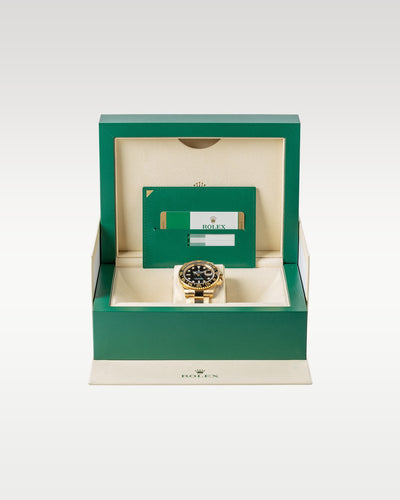 2019 yellow gold Rolex GMT-Master II 116718LN | Grand Caliber Watches TX