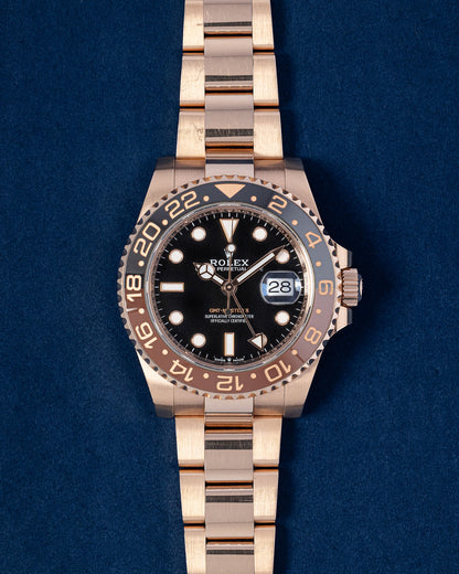 Rose Gold Rolex GMT Master II Root Beer 126715CHNR Watch | Grand Caliber Dallas