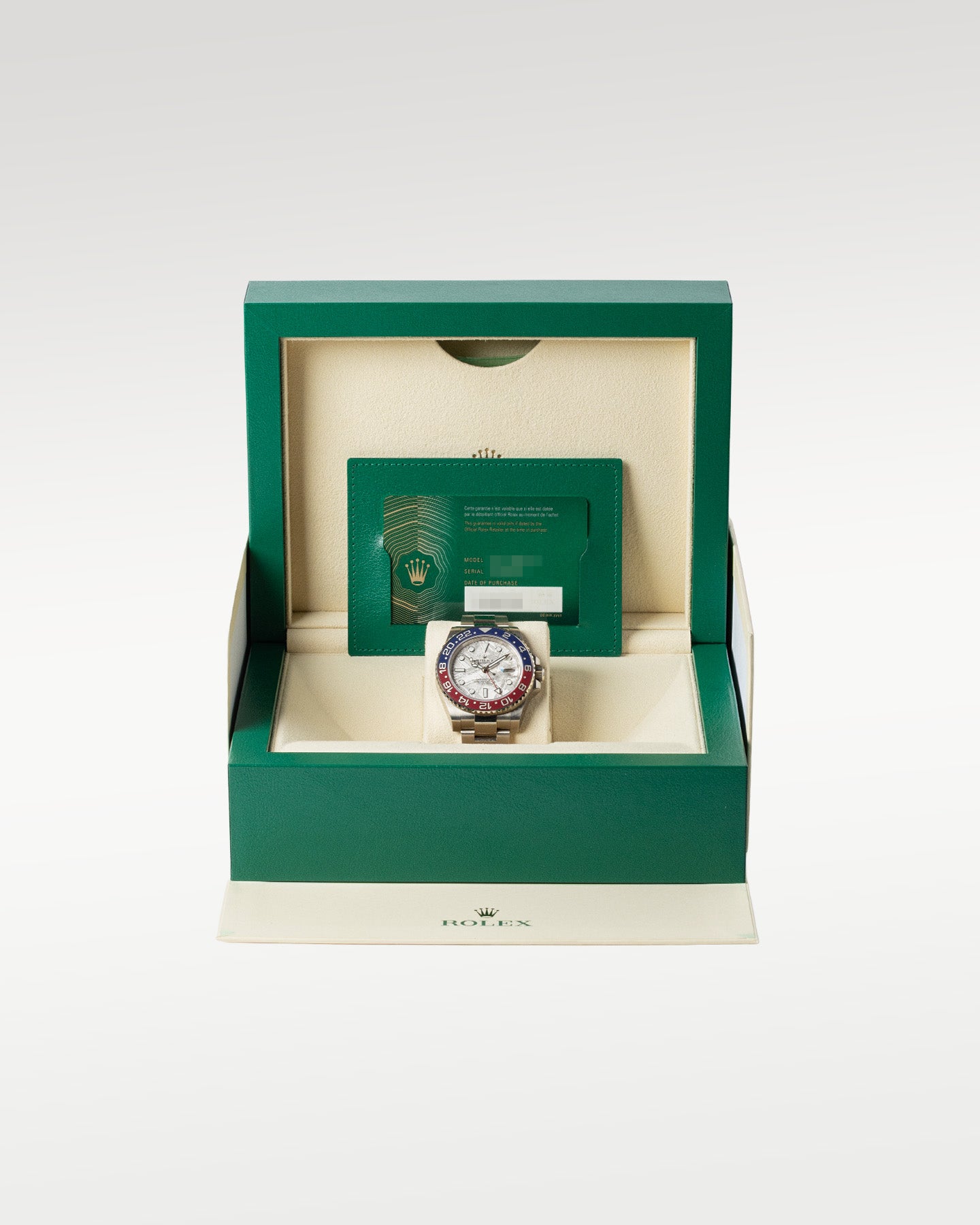 White Gold Rolex GMT-Master II Meteorite Dial 126719BLRO | Grand Caliber Watches