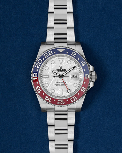 White Gold Rolex GMT-Master II Meteorite 126719BLRO | Grand Caliber TX