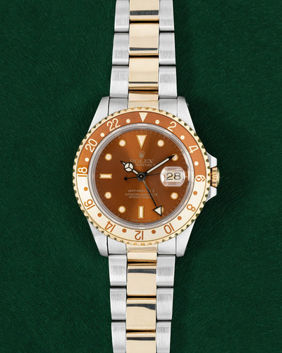 1990 Rootbeer Rolex GMT-Master II 16713 | Grand Caliber Vintage Watches